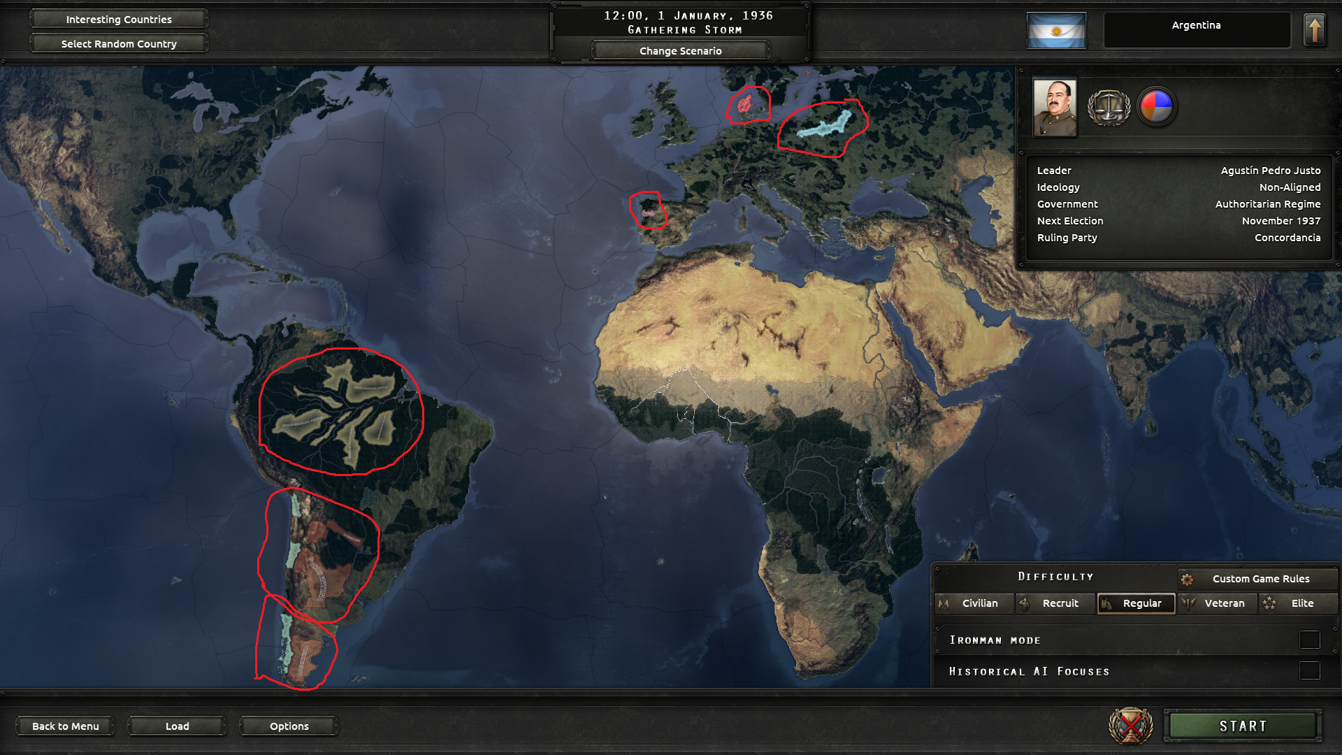 On this image, I checked the option to overwrite all countries in the vanilla game but when I launch the game some appear